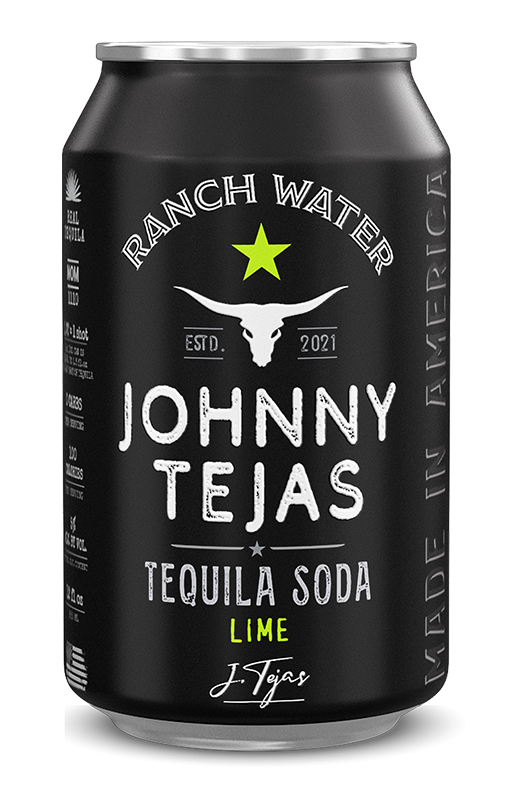 Can of Johnny Tejas Vodka Soda, Lime flavor